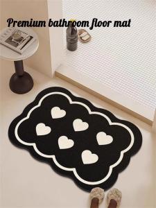 Bathroom Mat Slip-Resistant Quick-Dry Silicone Dendroid Soft Pad Home Use Washroom Entrance Water Absorbent Pad Modern Simple Style