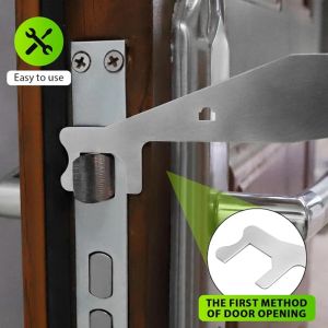 1pc Multi-Purpose Lever Tool Stainless Steel Durable Locksmith Tool Mini Portable Pry Bar Hand Tool for Firefighter/Police