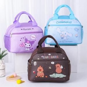 Cute Large Capacity Lunch Box Bag Insulated Cartoon Waterproof Handheld Bento Bag for Office Workers And Students