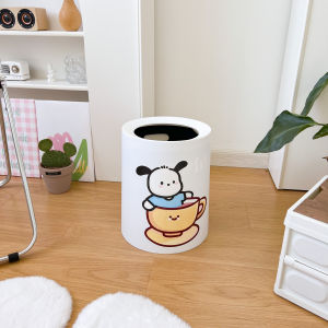 Cute Pachat Dog Home Use Trash Can Double Layer Press Bedroom Student Dormitory Large Capacity round Paper Basket Storage Bucket