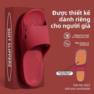 MONLEYTA | Dép chống trượt cho người cao tuổi mùa hè 2025 Dép đi trong nhà cho nam và nữ Dép đi trong nhà PVC thoáng khí thoáng nước
