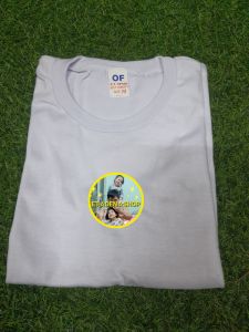 เสื้อยืดคอกลมสีขาวเบอร์M 1 ตัว สำหรับเด็ก 6 ขวบ