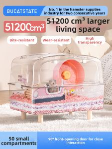 BUCATSTATE | Large Transparent Pet Cage For Hamsters Set