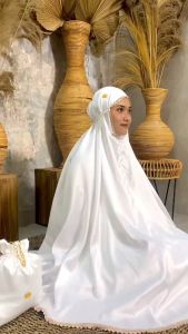 Mukena Aurora Dewasa Terbaru 2025 2in1 Bahan Adem Jumbo Murah Parasit Premium Free Traveling Pouch