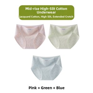 JIAZINI | Antibacterial 10A Cotton Extra Long Crotch High-Slit Womens Underwear