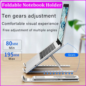 Computer Laptop StandPortable Foldable Adjustable Notebook Holder Portable Multi Purpose Flexible Adjustment Tablet Computer Stand Desktop Elevated Rack Heat DissipationCompatible with 10-15.6 Inch Laptops