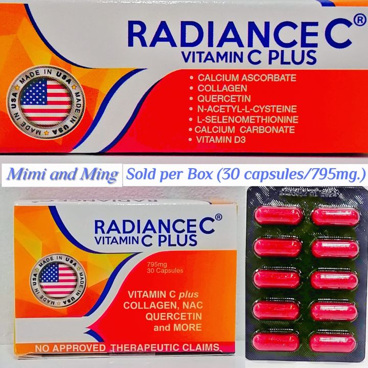 RADIANCE C. Sold per Box (795 mg. x 30 capsules.)7IN1 Alkaline