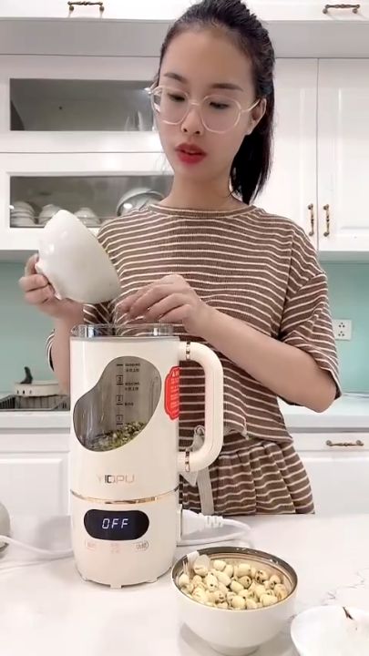 Máy Xay Nấu Làm Sữa Hạt Sinh Tố MiNi Cầm Tay YIDPU Màu Trắng Dung Tích ...