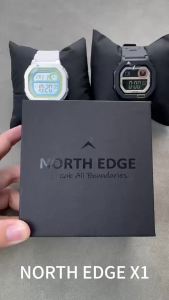 Đồng Hồ Thể Thao Kỹ Thuật Số NORTH EDGE X1 - Nam Nữ Chống Nước 50M Màn Hình Vuông Đồng Hồ Bấm Giờ Báo Động Đếm Ngược Reloj Hombre Dây Đeo Silicon
