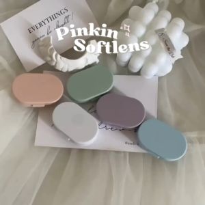 Kotak Kontak Lensa Portabel & Perawatan Mata: Case Soflens Warna-warni & Polos