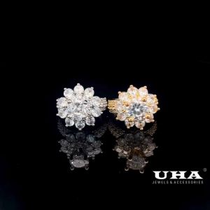 N1234 Nhẫn nữ đính đá CZ cao cấp sáng lấp lánh UHA