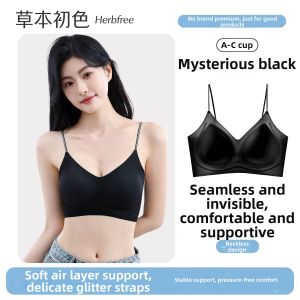 Herbal Color Skinny Strap Bra Adjustable Fit and Underarm Fat Reduction