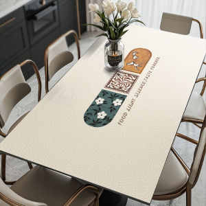 LUOYOUTE | Luxury Leather Tablecloth with Water-Resistant Oil-Resistant Heat-Resistant and Wash-Free Protection