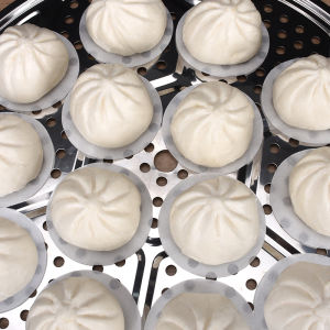 Silicone Oil Bottom Packing Paper Steamed Buns Paper Baking Steamer Bread Packing Paper Disposable Oil Paper Bamboo Steamer Liners round and Square