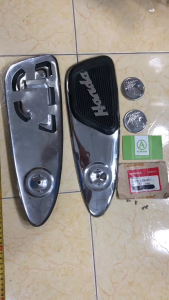 Cặp nẹp thùng xăng lớn xe máy Honda Cup 67 Inox cao cấp