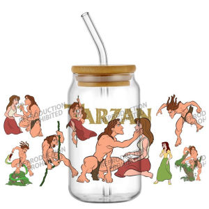 Funko | Hotsale 20 Designs Tarzan Popular Cartoon Movie 16oz UV DTF Transfe 3D Sticker Decals Glass Can Cups Creative Birthday Craft DIY