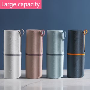 COD Portable Travel Waterproof Toothbrush Case Large Capacity Business Trip Wash Hands Supplies Storage Cup