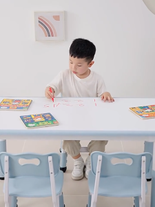 Study Table Set 2-12 Years - Anti-Slip & Anti-Bumping with Chair | Adjustable Height Learning Desk for Drawing & Homework
