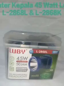 COD Senter Kepala LED Luby 45 Watt L-2868L Headlamp Cahaya Putih Rechargeable Headlight Original