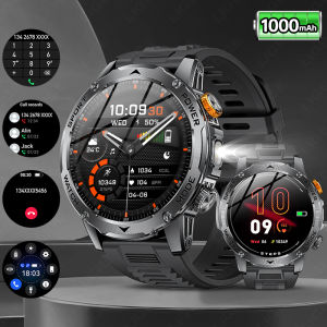 LIGE | 2026 Military Smart Watch 1000mAh Battery Sports Tracker IP68 Waterproof LED Flashlight Bluetooth Call Heart Rate Smartwatch Men