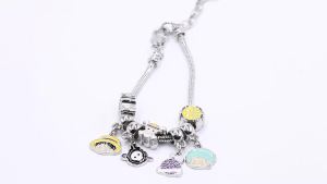 Bandai | Popular Anime Skull Bracelet Featuring Luffy Ace And Nika Diy Pendant Bracelet Vintage Style Cosplay Accessory Gift
