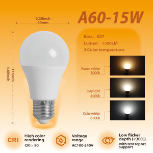 Universal Voltage LED Light Bulbs CRI90+ No Flicker Lamp E14 E27 GU10 Multi Socket Design for Indoor Home & Office Lighting