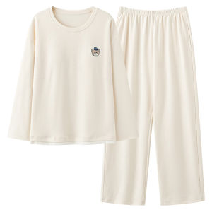 Bộ đồ ngủ nữ MiiOW vải cotton dài tay quần dài thoải mái