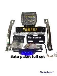Paket Bandung Style Lampu 18 LED 3 Senja / Lampu Stop Rx-King Mini / Kumisan Yamaha / behel samping Rx-king Full Set