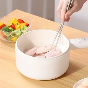 Non Stick Electric Cooker Multi Function Electric Cooker Ceramic Frying Pan Multi Function Cooker 1.6L with Steamer Hot Pot 電煮鍋