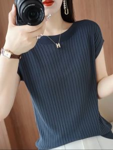 ⚡Port⚡ blouses women new style 2025 Plain Knitted Blouse Half Sleeve for Women 2️⃣0️⃣2️⃣5️⃣