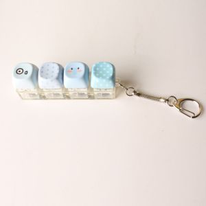 Click It Keyboard Clicker Keychain Fidget In Pastel Polka Dot Distraction Asmr Toy Without Led