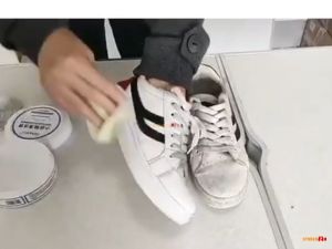 Renewll White Shoe Cream Paste CleanerSports Canvas Shoes Sneakers Dirty KRIM PEMBERSIH KASUT PUTIH KOTOR (260g)