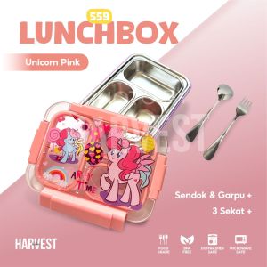 Tempat Makan / Lunch Box Stainless Steel / LUNCH BOX SANRIO 559 ( 3 SEKAT )