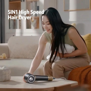 PowerPac 5 in 1 High Speed MULTI-STYLER Hair Dryer Long Barrel Brush Styling Nozzle Quick Drying Nozzle (PPH2082)