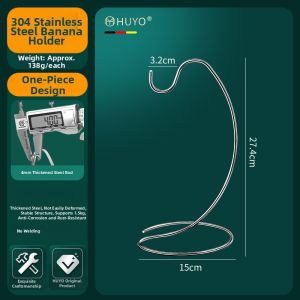 HUYO | Heavy-duty Stainless Steel Banana Holder