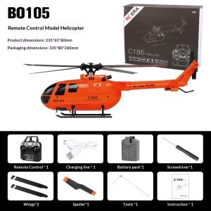 Remote Control Helicopter C186 4CH Single Blade No Flybar Military Camouflage Aviation Model Outdoor Indoor Flying RC Hobbyists