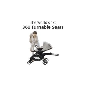 Hamilton T1 Stroller รถเข็นเด็กหมุนได้ 360° พับอัตโนมัติด้วยมือเดียว อายุตั้งแต่แรกเกิด - 22kg ฟรี ที่วางแก้ว