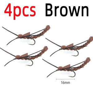 4pcs #12 Rubber Legs Daddy Flies Foam Body Crane Fly Barbed Fish Hook Dry Fly Artificial Insect Baits Trout Bass Fishing Lures