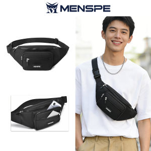 MENSPE Sports Chest Bag Waist Bag Crossbody Chest Bag Multi-Functional Fitness Bag Small Waist Pouch Waterproof Wear-Resistant Waist Bag with Adjustable Strap for Workout Running