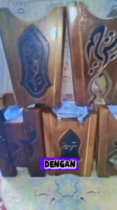 Prapen Kayu Jati Besar tempat bakaran buhur kayu ukuran Besar mabkhara kayu jati Motif Abu Bakar