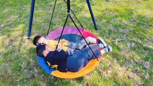 Children Swing Indoor outdoors Platform Tree Swing roundWith Frame And Rope