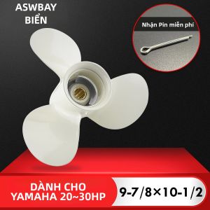 Cánh Quạt Máy Ngoài Borda Yamaha 20hp 25hp 30hp Hợp Kim Nhôm 3 Lá 9 7/8*10 1/2 Đường Kính Then Côn Phụ Tùng Thuyền Máy