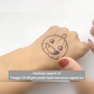 Stiker Tato Semi Permanen Arm Body Line 8X22 CM | Waterproof | Tato Tahan Lama
