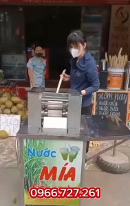 Máy ép nước mía siêu sạch 3 rulo- Xe nửa bàn động cơ 800W