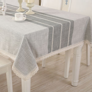Luxurious Cotton Linen Tablecloth Rectangle Shape Water Proof New 2025 Modern Simple Style Dining Tablecloth Home Textile