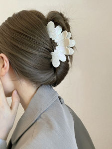 Elegant French Style Petal Acetate Hair Claw Clip for Women High Quality Shark Clamp Hair Clip New 2024 Fashion Accessory
