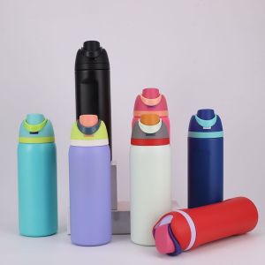 Túi Đựng Nước Thể Thao Bằng Thép Không Gỉ 750ML Hai Lớp Có Van Hút Đa Màu Sắc Cốc Đựng Nước Cách Nhiệt Di Động Cốc Đựng Nước Thể Thao