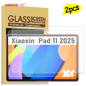 2 Pieces Scratch Proof Tempered Glass Film Screen Protector For Lenovo Xiaoxin Pad 2025 11-inch 5G AI Full HD Hard Cover