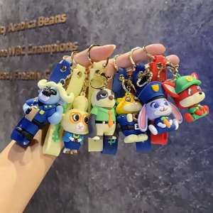 Zootopia Judy Nick Keychain Pendant Cute Judy Nick Keychain Couple Bag Small Jewelry