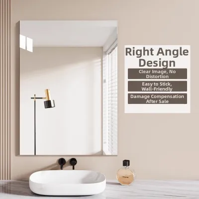 Self-Adhesive Wall-Mounted Bathroom Vanity Mirror